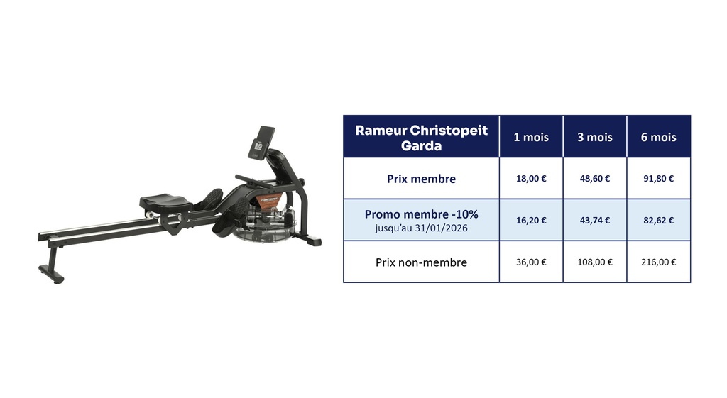 Rameur Christopeit Garda