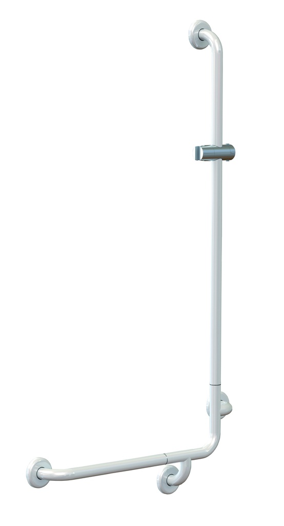 Barre d'appui coudée à 90° Ergogrip blanc - 50x120cm