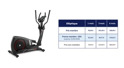 Vélo elliptique BH Fitness Crystal 2.0